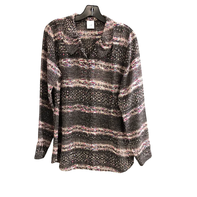 Layered Styles Top Long Sleeve By Cabi In Blue & Purple, Size: M