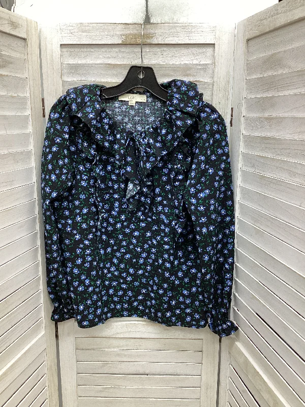 Comfy Pants Top Long Sleeve By Loft In Floral Print, Size: S