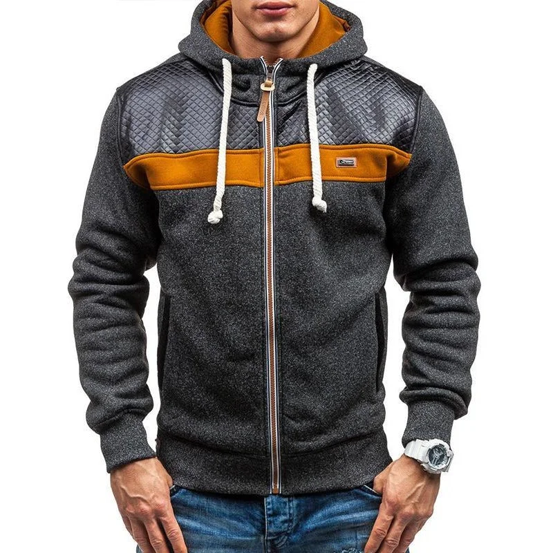 Casual Shirts 2017 Two Colour Design Fashionable Casual Zipper Hoodie