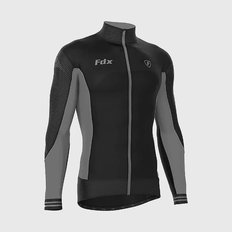 Casual Fits Fdx Thermodream Men's & Boy's Grey Thermal Roubaix Long Sleeve Cycling Jersey Casual Fits Fdx Thermodream Men's & Boy's Grey Thermal Roubaix Long Sleeve Cycling Jersey