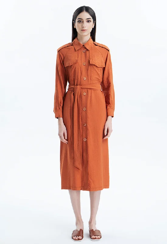 Relaxed T-shirts Classic Long Jacket With Flap Pockets