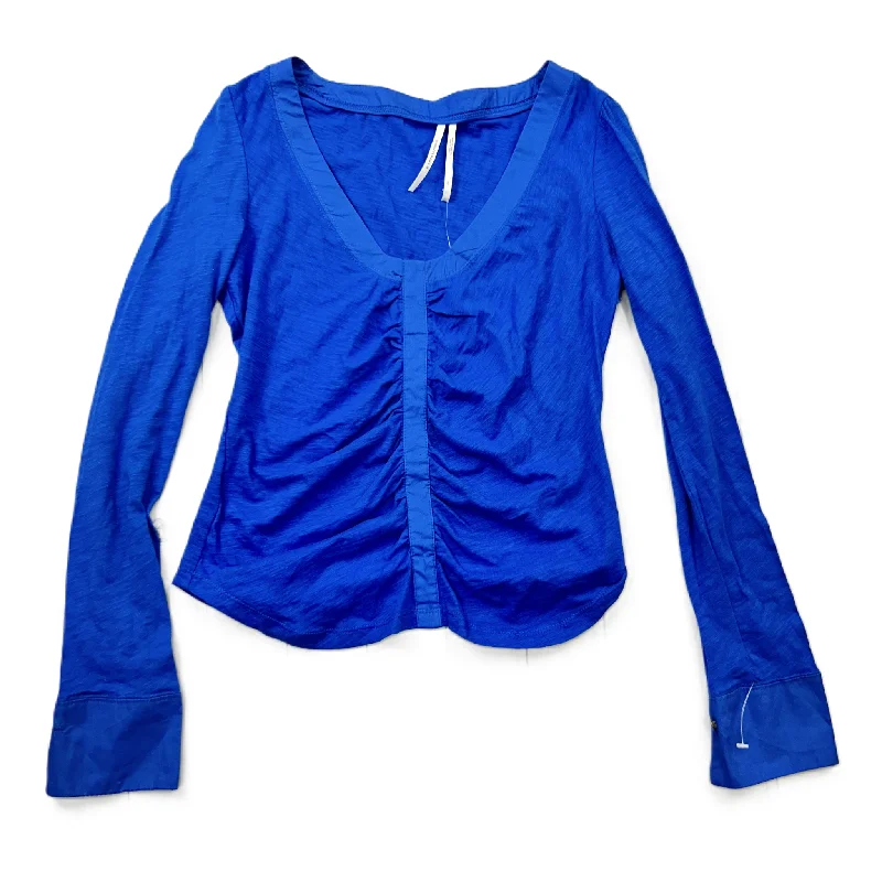 All-Day Wear Top Long Sleeve By Anthropologie In Blue, Size: Xs