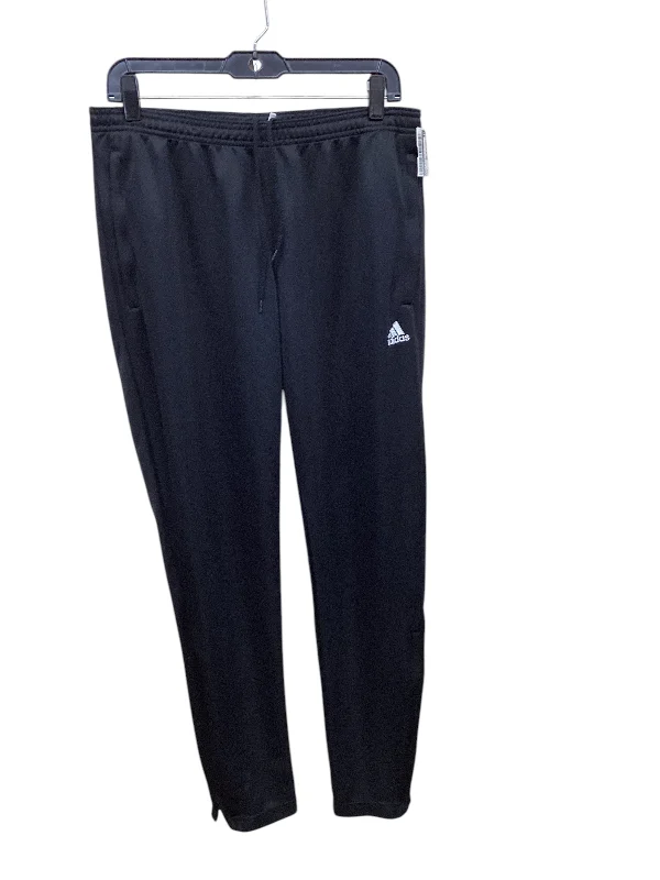 Functional Wear Athletic Pants By Adidas In Black & White, Size: L