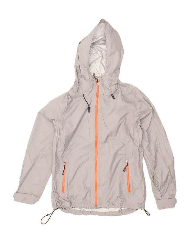 Urban Gear ORVIS Mens Hooded Rain Jacket UK 36 Small Grey Nylon