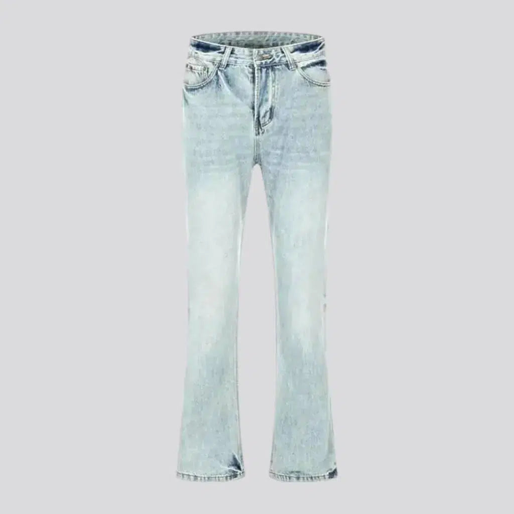 Stylish Suits Sanded men's bootcut jeans