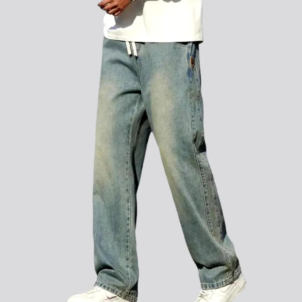 Sleek Designs Retro men's rock-washed jeans