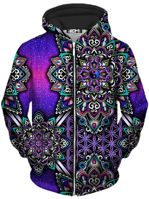Designer Casuals Blooming Balance Unisex Zip-Up Hoodie