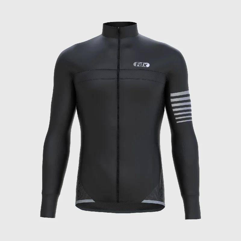 Modern Clothing Fdx All Day Men's & Boy's Black Thermal Roubaix Long Sleeve Cycling Jersey