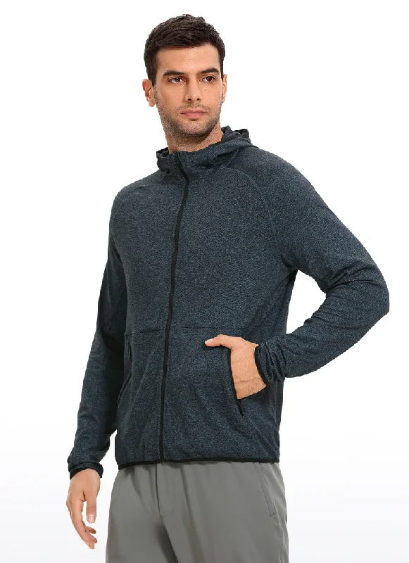 Fashion Jeans Brushed Full Zip Hoodie
