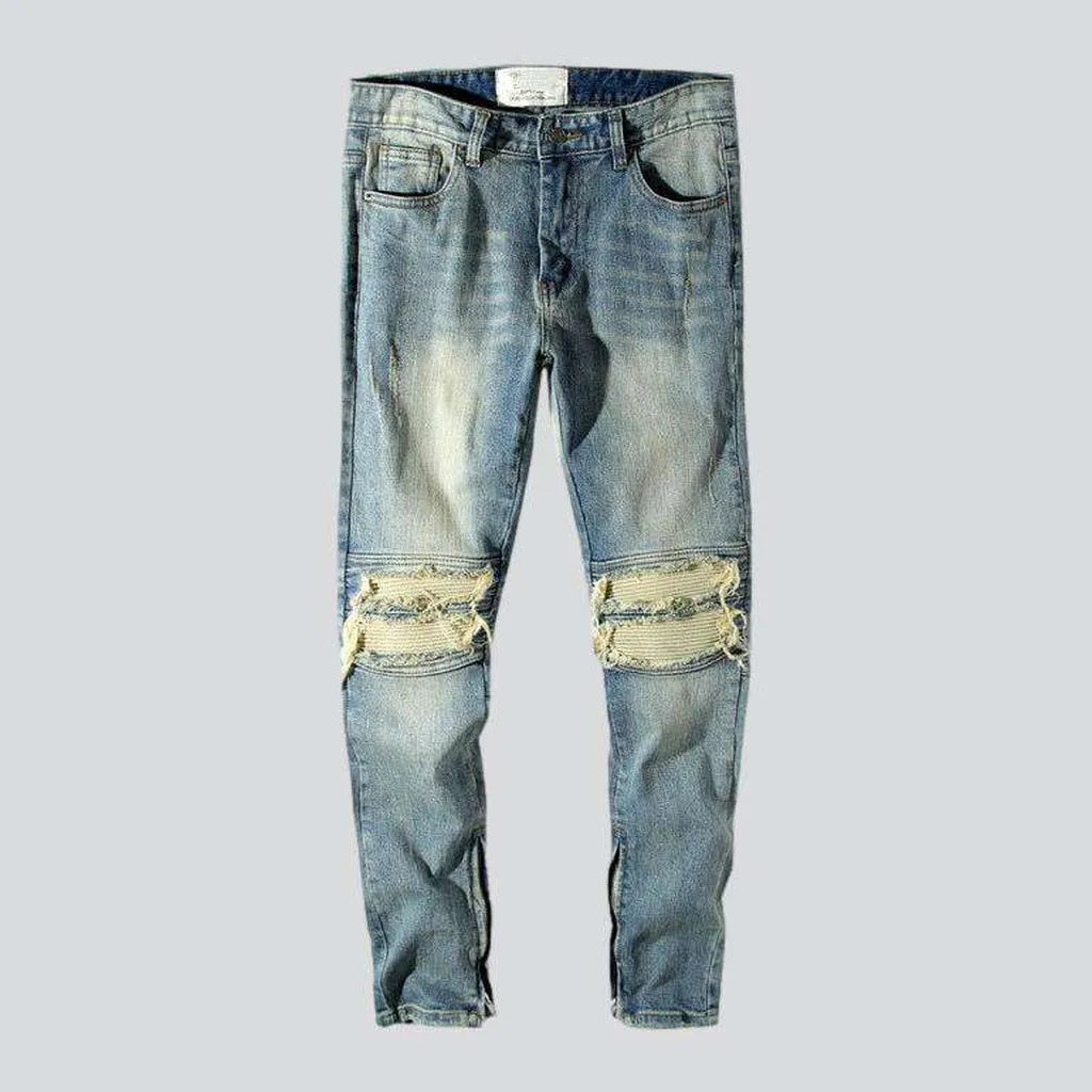 Casual Footwear Distressed knees jeans for men