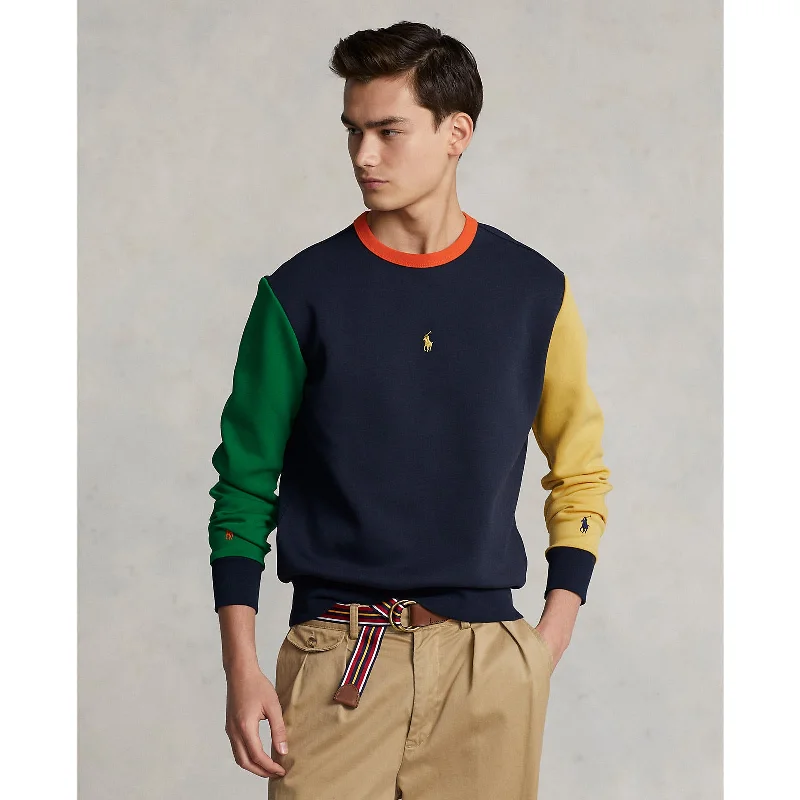 Warm Sweaters Polo Ralph Lauren - Colour-Blocked Double Knit Sweatshirt - Navy Multi