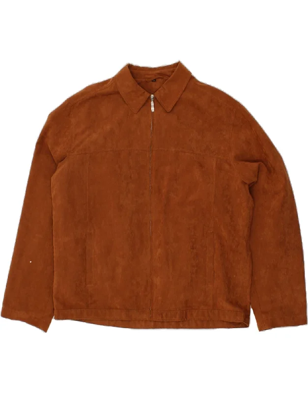 Urban Gear BARISAL Mens Suede Jacket UK 42 XL Brown Polyester