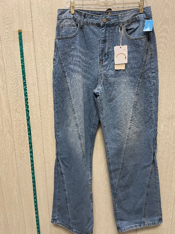 Casual Styles Jeans Wide Leg By Cmc In Blue Denim, Size: 12