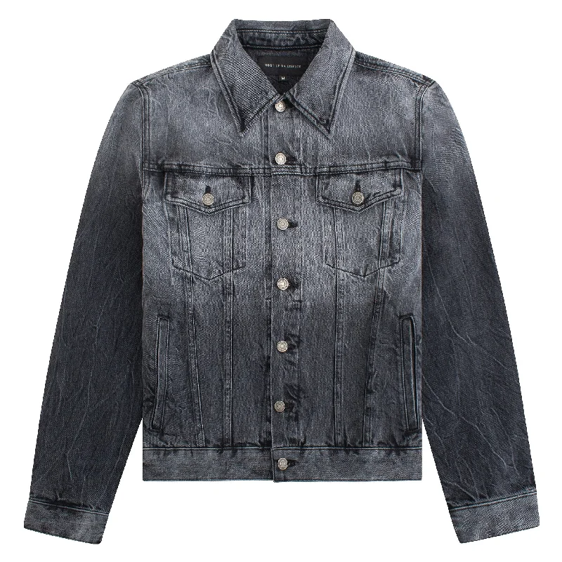 Elegant Outfits Johnny Black Rigid Denim Jacket
