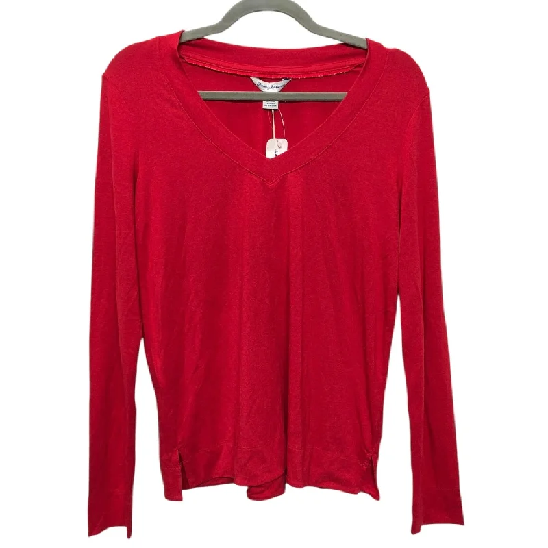 Comfort Clothes Top Long Sleeve Basic By Tommy Bahama In Red, Size: Xs