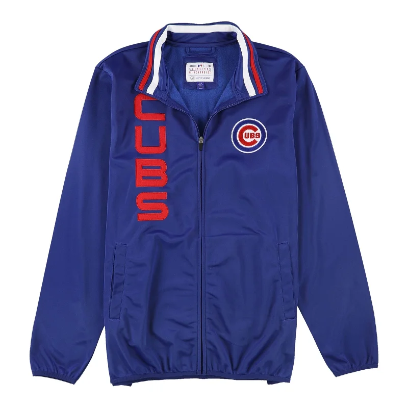 Casual Outerwear G-III Sports Mens Chicago Cubs Track Jacket, Blue, Large (Regular)