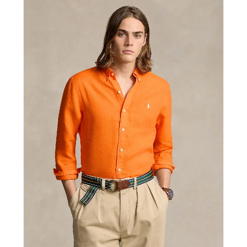 Athletic Gear Polo Ralph Lauren - Linen S hirt - Bright Signal Orange
