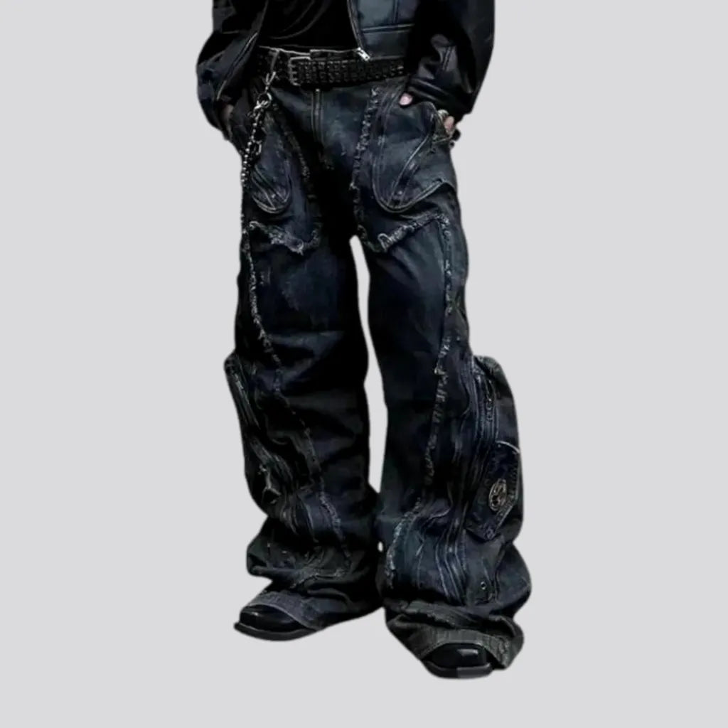 Denim Looks Medium rise cargo men's jeans