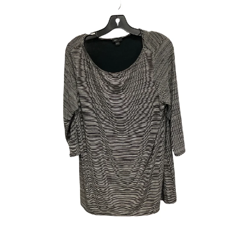 Chic Styles Top Long Sleeve By J. Jill In Striped Pattern, Size: L