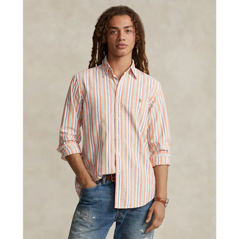 Athletic Outfits Polo Ralph Lauren - Oxford Shirt - Stripe - Orange, White, Multi