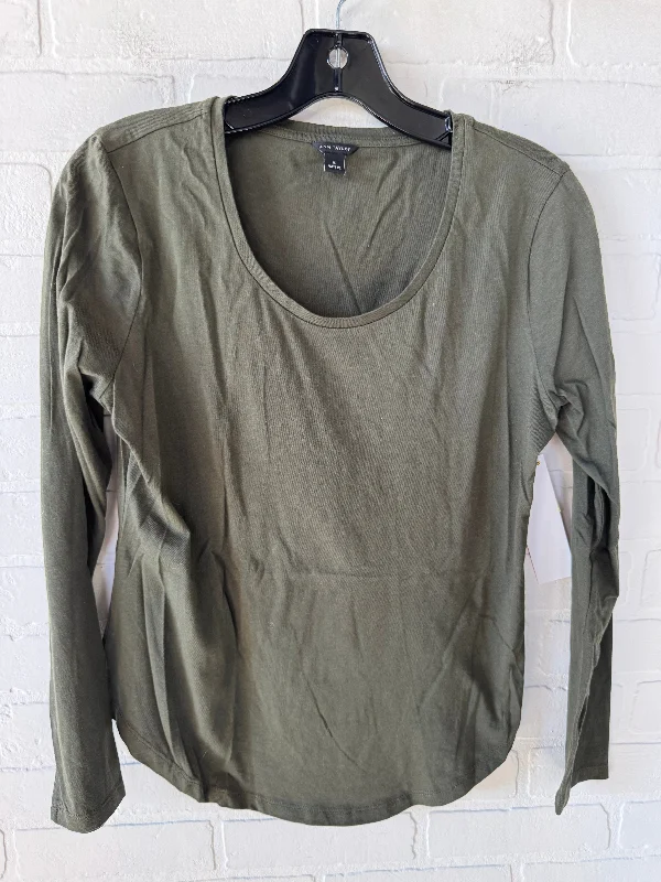 Fashionable Wear Top Long Sleeve Basic By Ann Taylor In Green, Size: M