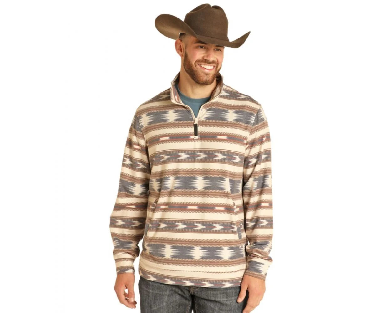 Daily Looks Rock & Roll Aztec Striped Performance Pullover