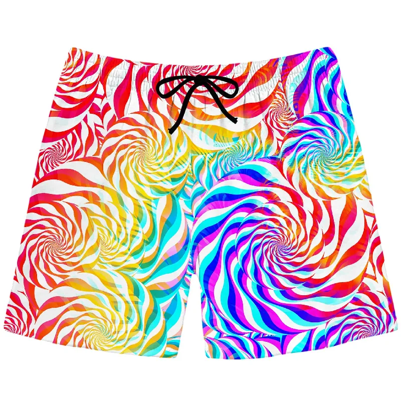 Everyday Apparel PLUR Rainbow Swim Trunks
