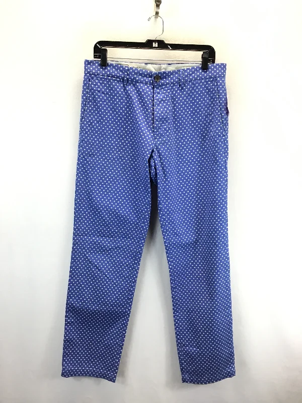 Casual Fits Pants Chinos & Khakis By Club Monaco In Blue & White, Size: 12