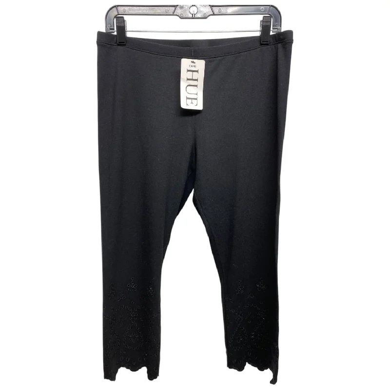 Casual Trousers Pants Leggings By Hue In Black, Size: L