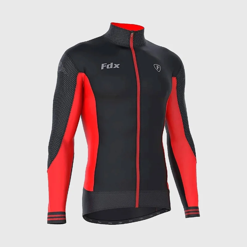 Warm Sweaters Fdx Thermodream Men's & Boy's Red Thermal Roubaix Long Sleeve Cycling Jersey Warm Sweaters Fdx Thermodream Men's & Boy's Red Thermal Roubaix Long Sleeve Cycling Jersey