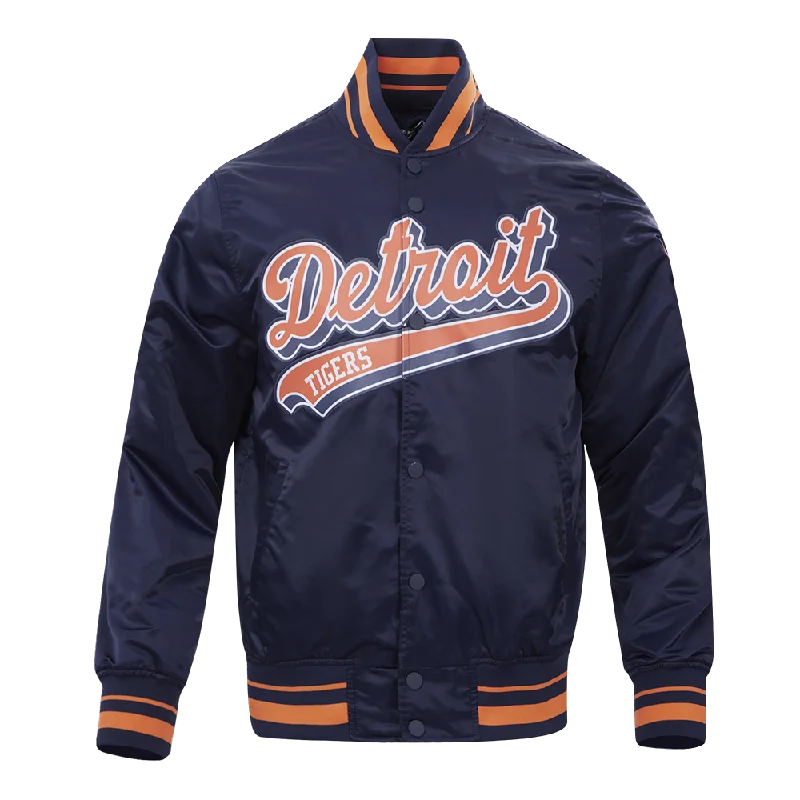 Lightweight Jackets MLB DETROIT TIGERS SCRIPT TAIL MEN'S SATIN JACKET (MIDNIGHT NAVY/ORANGE/MIDNIGHT NAVY) Lightweight Jackets MLB DETROIT TIGERS SCRIPT TAIL MEN'S SATIN JACKET (MIDNIGHT NAVY/ORANGE/MIDNIGHT NAVY)
