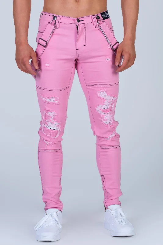 Comfort Jackets EARL PINK JEAN with Holes & Backing SOLD OUT