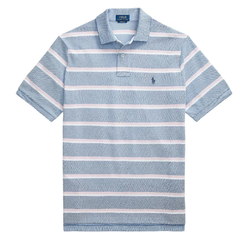 Stylish Jackets Polo Ralph Lauren Custom Slim Fit Polo Shirt Nimes Blue Multi