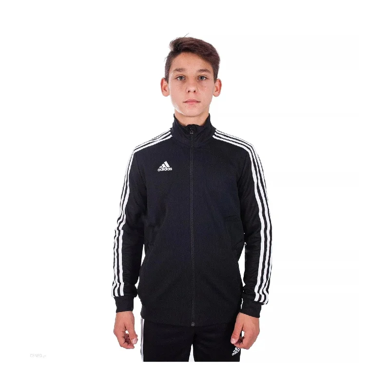 Easygoing Wardrobe Adidas Boys Textured Tiro 19 Track Jacket, Black, S