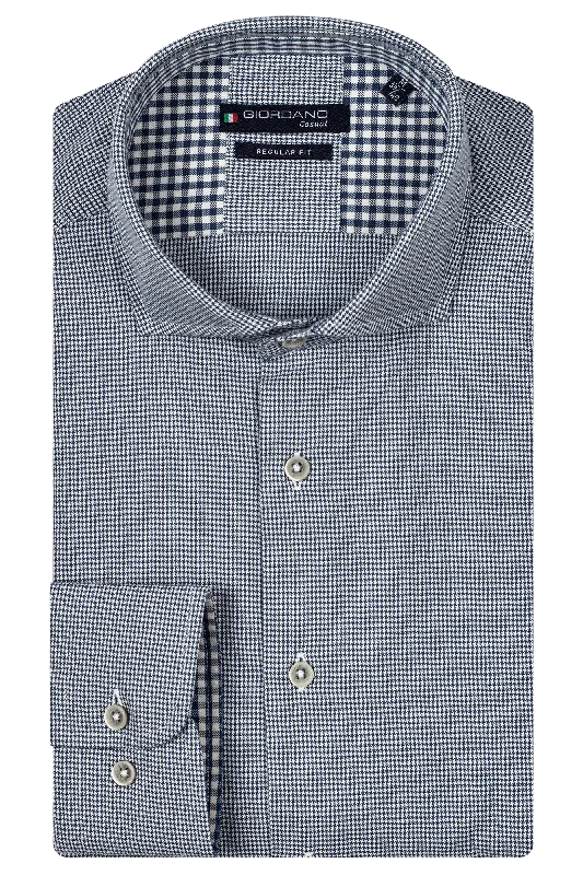 Modern Basics Giordano Regular Fit Micro Hounds Tooth Shirt