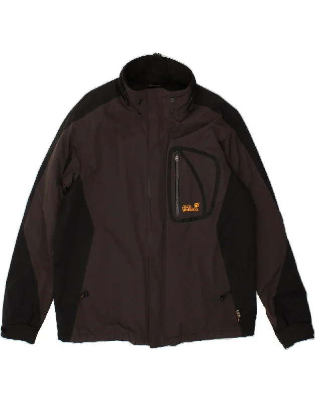 Urban Outfits JACK WOLFSKIN Mens Windbreaker Jacket UK 42 XL Grey Colourblock Polyamide