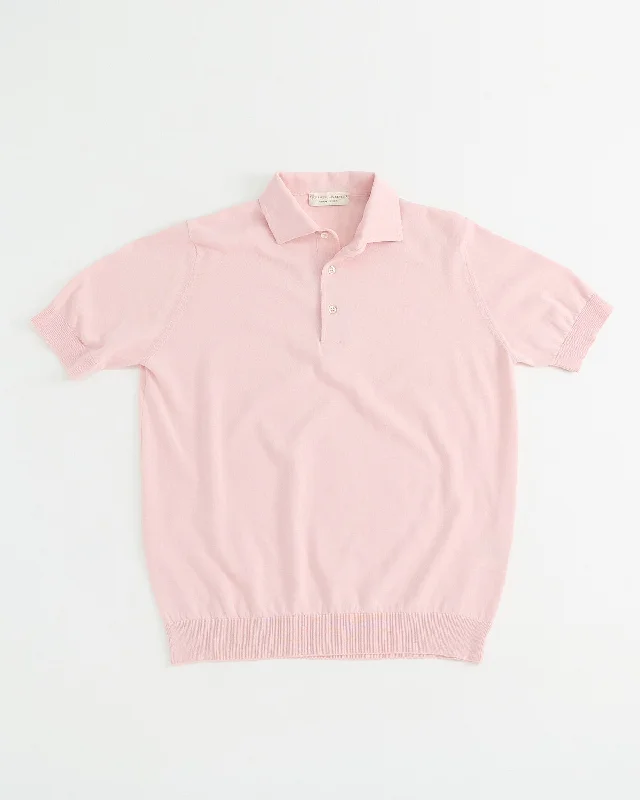 Smart Tops Standup Collar Crêpe Cotton Polo Shirt