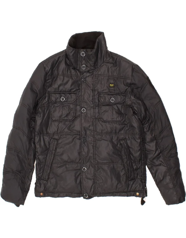 Fresh Outfit BLAUER Mens Padded Jacket UK 40 Large Black Polyamide