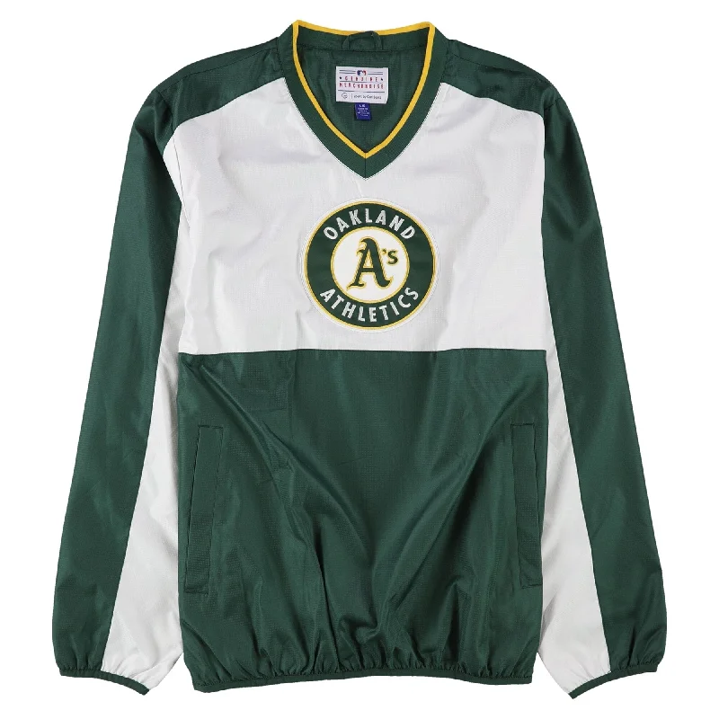 Sleek Tops G-III Sports Mens Oakland Athletics Jacket, White, Large