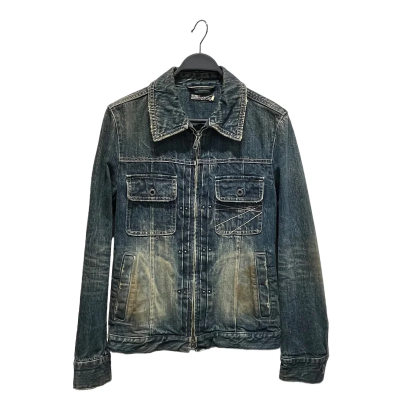 Daily Looks L7 REAL HIP/Denim Jkt/S/Denim/BLU/STUDS YLLW STITCH
