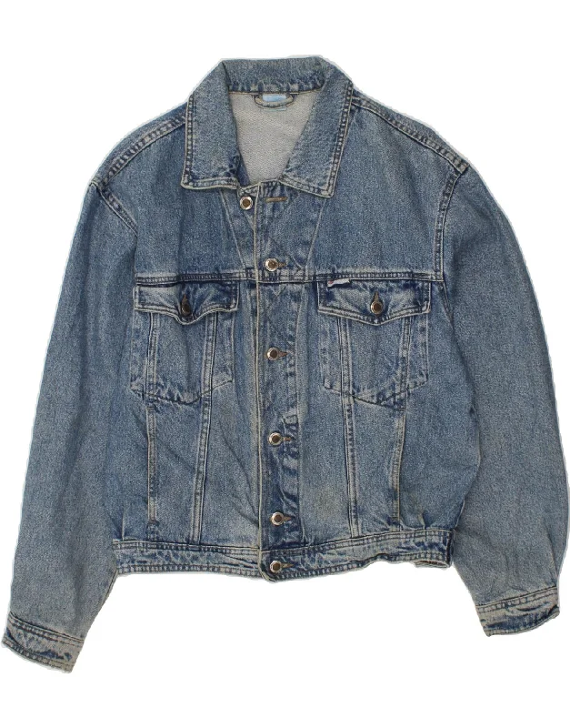 Stylish Jackets PIONEER Mens Denim Jacket UK 36 Small Blue Cotton