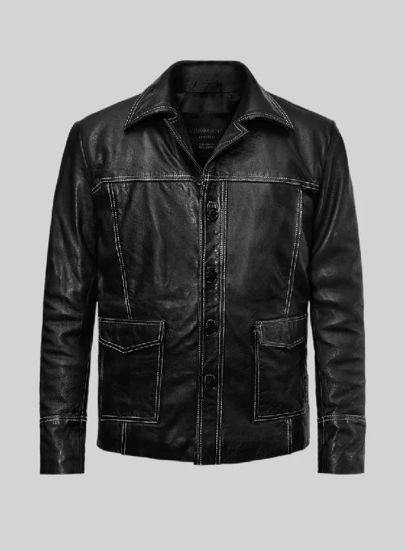 Urban Looks Fight Club Black Leather Jacket