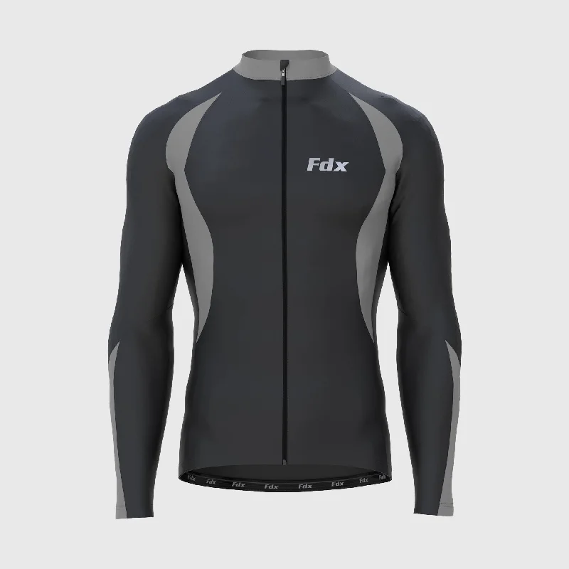 Practical Clothing Fdx Viper Men's & Boy's Grey Thermal Roubaix Long Sleeve Cycling Jersey Practical Clothing Fdx Viper Men's & Boy's Grey Thermal Roubaix Long Sleeve Cycling Jersey