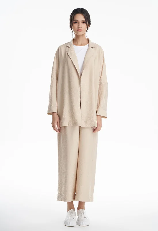 Smart Casual Wear Open Textured Solid Outer Jacket