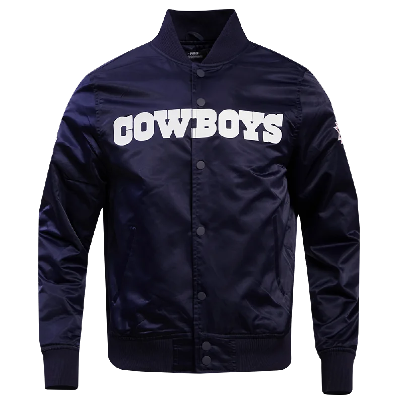 Relaxed Fit Clothing NFL DALLAS COWBOYS BIG LOGO MEN'S SATIN JACKET (MIDNIGHT NAVY) Relaxed Fit Clothing NFL DALLAS COWBOYS BIG LOGO MEN'S SATIN JACKET (MIDNIGHT NAVY)