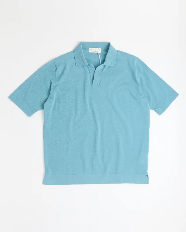 Stylish Jackets Crêpe Cotton Johnny Collar Polo Shirt