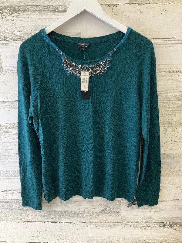Layered Clothing Top Long Sleeve By Talbots In Green, Size: L
