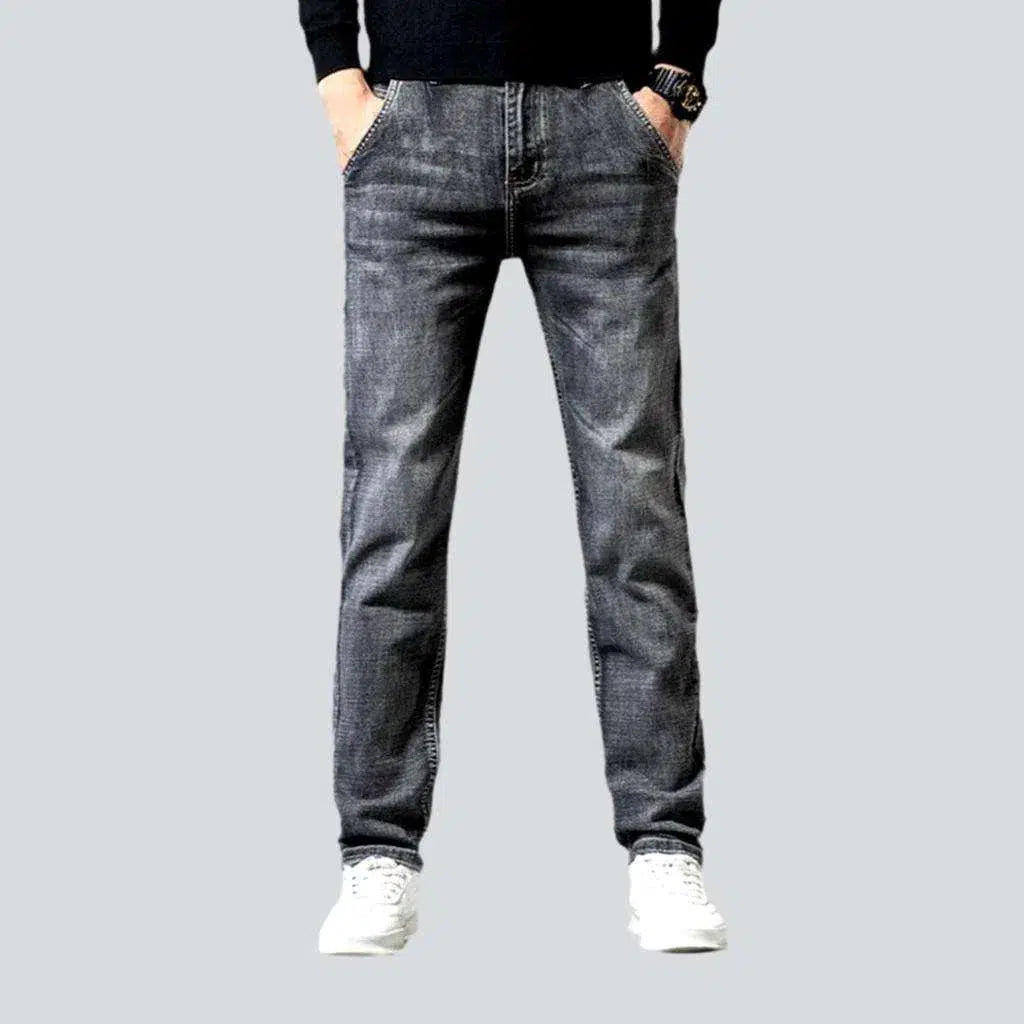 Smart Suits High-waist men's grey jeans