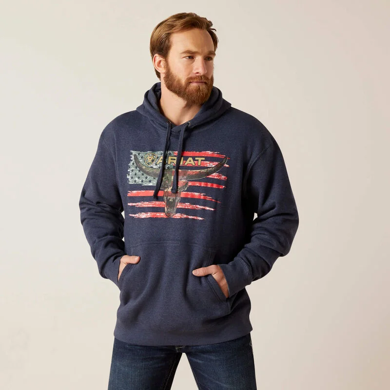 Minimalist Pieces Ariat Mens American Steer Hoodie