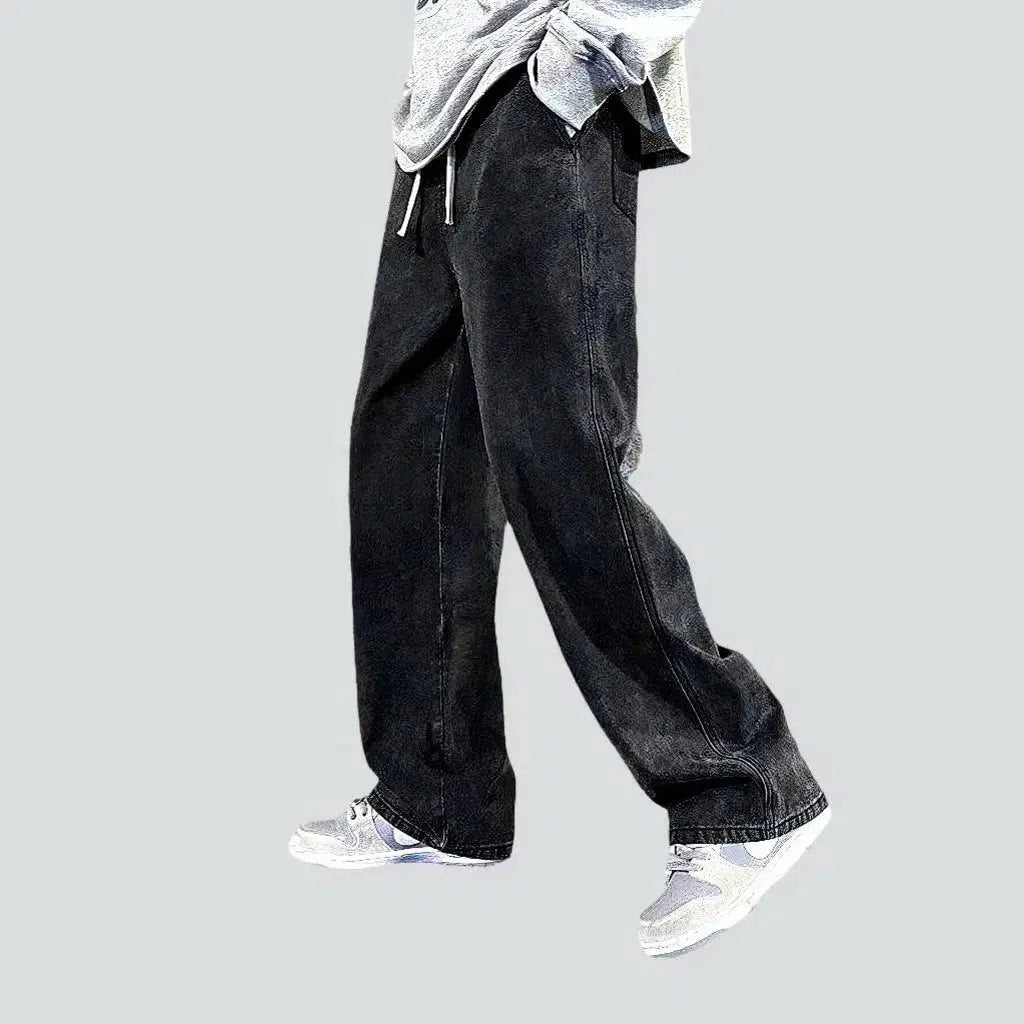 Denim Looks Baggy men's floor-length jeans